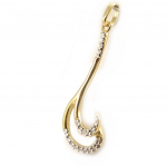 Les Tr&eacute;sors De Lily [D7228] - Pendentif Plaqu&eacute; Or 'Aquarelle' Blanc dor&eacute; - 35x15 mm kuld