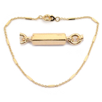 Les Tr&eacute;sors De Lily [L4580] - Bracelet Plaqu&eacute; Or 'Chor&eacute;graphie' dor&eacute; - 18 cm 1 mm kuld