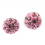 Les Tr&eacute;sors De Lily [L9744] - Boucles Argent 'Sissi' rose (cristal) Heleroosa