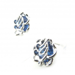 Les Tr&eacute;sors De Lily [M9443] - Boucles cr&eacute;ateur 'Rosa Romantica' bleu h&otilde;be