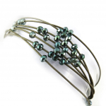 Les Tr&eacute;sors De Lily [N1174] - Bracelet Cr&eacute;ateur 'Sissi' vert gris hall
