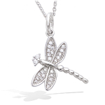 Les Tr&eacute;sors De Lily [P1180] - h&otilde;bedane ripats  Dragonfly  h&otilde;bevalge (roodiumiga kaetud) - 18x16 mm valge