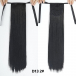 XINRAN pikad sirged juukseklambrid sabas parukas hobusesaba juuksen&otilde;el Kunstlik hobusesaba naiste peakate kahev&auml;rviline hobusesaba 2