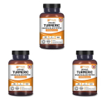 Kurkum Ginger Black Pepper 1440mg - 120 kapslit | &Uuml;hendkuningriik Valmistas Prowise Healthcare Pack of 3
