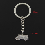 Moodne v&otilde;tmehoidja 13x23mm koolibussi auto ripatsid DIY meeste ehted auto v&otilde;tmehoidja s&otilde;rmuse hoidja suveniir kingituseks h&otilde;be