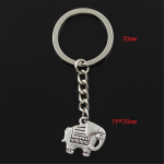 Moodne v&otilde;tmehoidja 19x20mm proboscis elevant h&otilde;bedased ripatsid DIY meeste ehted auto v&otilde;tmehoidja s&otilde;rmuse hoidja suveniir kingituseks h&otilde;be