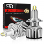 2tk H7 Led CSP esituli H1 H11 9006 HB4 9005 HB3 3D LED autotuled 9012 Hir2 60W auto esilatern Mini pirnid Turbo Canbus 360 kraadi Led Auto Lamp 12V 9005 HB3