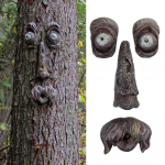 Koor Face Tree Monster n&auml;okaunistused Lihav&otilde;tted Outdoor Garden Resin Creative Rekvisiidid