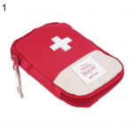 Outdoor Camping Home Survival kaasaskantav esmaabikomplekti kott, pill tabletikott 12.5cm x 17cm punane