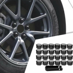 24 tk 17 mm must rattamutri polt trimmib naastude kattekork Opel BMW Benz jaoks