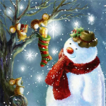 Full Drill Teemanttikandid Lumememm J&otilde;uluvana Hirv 5D Teemantmaal Mosaiik Multifilm J&otilde;ulukaunistus Full Round 20x20CM