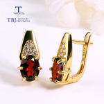 925 Sterling h&otilde;bedane granaatkinnitusega k&otilde;rvar&otilde;ngas naturaalsest v&auml;&auml;riskivist l&auml;ikiv punane peen ehe naistele kena v&auml;limusega kingikujundus M punane