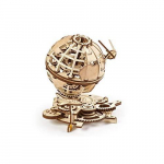 UGEARS Globe &ndash; puidust &otilde;petlik pusle, ise kokkupandav mehaaniline 3D-mudel, DIY ajur&uuml;nnak