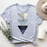 Geometric Style Trend 90s Sweet Cute Tee Top Mood T-s&auml;rk Riietus Vabaaja l&uuml;hikeste varrukatega naiste prinditud naiste graafiline T-s&auml;rk L
