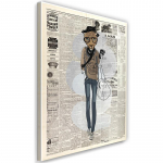 Feeby l&otilde;uenditr&uuml;kk, hipsterleopard &ndash; ajaleheartikkel 40x60 hall v&auml;rv