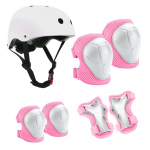 7 tk lastekaitsevarustuse komplekt Rulluisukiiver Randme k&uuml;&uuml;narnuki p&otilde;lvekaitsmed poistele T&uuml;drukutele Jalgrattale