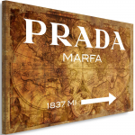 L&otilde;uendiprint Prada Marfa maailmakaart 60x40 pruun
