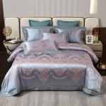 15 v&auml;rvi kvaliteetseid puuvillaseid voodilinu Tekikomplektid Neljaosaline pulmapesu Jacquard voodilinad pluss puuvillane voodikate 2.0m bed