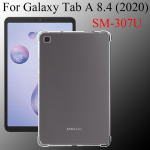 Tahvelarvuti &uuml;mbris Samsung Galaxy Tab A 8,4 tolli 2020 silikoonist softshell TPU turvapadja kate L&auml;bipaistev kaitsekork SM-T307U jaoks (V) TAB A 2020 T307U 8.4" puhas