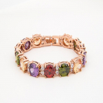 Emmaya Rose Gold Color Luksus Mitmev&auml;rviline Cz Stones Cluster Naiste K&auml;ev&otilde;ru Ehted Pulmapeo kingitus