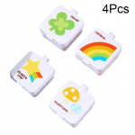 1/4 tk Mini Square kaasaskantav kastmepudel Bento alampudelimisega plastikust kastmekarbid