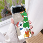 Lumememme j&otilde;ululuks &uuml;mbris Samsung Galaxy Z Flip 3 4 5g Funda Z Flip3 Clear PC k&otilde;va p&otilde;rutuskindel Tagasi Telefon Coque Samsung Z Flip 3 5G