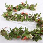 220 cm kunstlik roosip&auml;rja taimed viinapuud rippuvad lehed rohelus pulmade taust Kaar seinakaunistus UV-kaitsega siseruumides v&auml;ljas SL-AB-J-A-