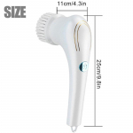 Koduk&ouml;&ouml;gi puhastust&ouml;&ouml;riist, elektriline puhastushari, 1200 mAh taaslaetav elektriline puhastusvahend eemaldatava peaga (25*11 cm) 1pcs valge