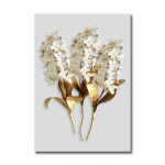 Moodne kuldsete lehtede plakat Abstraktne luksuslik lilleline seinakunst l&otilde;uendimaal P&otilde;hjamaade tr&uuml;kised seinapildid elutoa kaunistamiseks A4 21x30cm No Frame