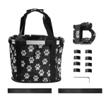 Jalgratta eemaldatav korv Jalgratta eesmine lemmikloomakott, l&otilde;uend esikott, alumiiniumsulamist raam lemmikloomakorv must