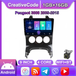 GPS-navigatsioonis&uuml;steem Peugeot 3008 jaoks 2009-2015 2-Din Android WiFi-auto multimeediumipleier Automaatne stereo FM-raadio peakomplekt 2+32GB 1+16GB,B