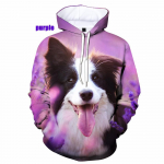Kevad-s&uuml;gis Meeste Bordercollie Koerad 3D Prindiga Hoodid Pullover Meeste Pusa dressipluus Oversized kapuutsiga Streetwear Spordidress 4XL