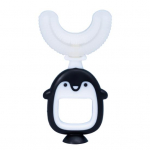 Laste hambahari toidukvaliteediga materjal eemaldab hambaplekid U-kujuline terve suu hambaid puhastav hambahari lastele kollane