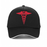 Caduceuse logo Pesapallim&uuml;tsi meditsiinis&uuml;mboliga m&uuml;ts Unisex meditsiini&otilde;dedele arstiteaduse &uuml;li&otilde;pilastele reguleeritavad m&uuml;tsid Adjustable