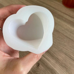 3D DIY p&ouml;&ouml;rlevad armastusk&uuml;&uuml;nlad vormi virnastatav s&uuml;damekujuline aromaatne k&uuml;&uuml;nla kaunistus silikoonvorm valge