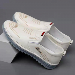 Klassikalised Loafers Meeste hingavad nahast kingad Lamedad vabaajajalatsid Meeste Slip-on Peas Kingad meestele Jalatsid 39 valge