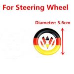 Rooliratta autokleebis Saksamaa lipukleebis V+W embleem, eesmine tagumine logo V+W jaoks 5.6 cm