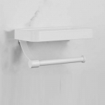 1 tk Must tualettpaberi hoidik Seinale kinnitatav naelavaba tualettpaberi hoidik vannitoa WC-tarvikute jaoks HMM valge