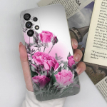 &Uuml;mbris Samsung A04E A23 A32 A33 A52 A72 A12 A13 A14 A10S Fashion Flower Butterfly l&auml;bipaistev kaitsev pehme silikoon Samsung Galaxy kaitseraua jaoks Samsung A53 5G