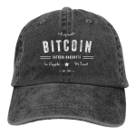 Originaalsed Satoshi BTC Crypto Baseball Caps Peaked Cap Bitcoin Cryptocurrency Miners Meme p&auml;ikesevarju m&uuml;tsid Unisex jaoks One Size