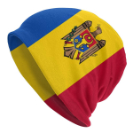 Lahe Moldova lipp Skullies Nokam&uuml;tsid Unisex naistele Talvine soe slouchy Beanie M&uuml;ts Kudumine Kapoti m&uuml;ts suusale One Size