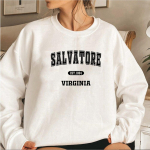 Mystic Fallsi dressipluus Salvatore'i dressipluusid Vampiirip&auml;evikute kapuutsiga pusa Unisex pikkade varrukatega pulloverid Naiste vabaaja graafilised kapuutsiga pusad S valge