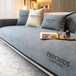 P&otilde;hjamaade lihtne diivanipadi kogu hooaja kvaliteetne nahast diivanikate &scaron;enill, libisemisvastane paksenenud padjakate 70*70cm hall