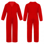 Lastele poistele moe-mehaaniku kombinesoonid, pikkade varrukatega, lahtik&auml;iva krae, lukuga eesmine kombinesoon Halloweeni cosplay kost&uuml;&uuml;m 11-12 Years punane