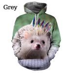 Pusad 3D Prinditud Armsad Loomad Siilid Pusad Poiss T&uuml;druk Unisex Suurem&otilde;&otilde;tmelised kapuutsiga kampsunid Lapsed Mood Pullover R&otilde;ivad 120
