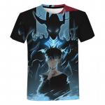 Anime Soolo tasandus T-s&auml;rk Meeste Naiste suvemood 3D-prindiga T-s&auml;rk vabaaja Harajuku stiilis T-s&auml;rk T&auml;navar&otilde;ivad Suured topid S