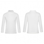 Lapsed T&uuml;drukud Poisid Pikkade varrukatega T-s&auml;rk Soe Turtleneck Thermal Aluss&auml;rk Talvine vabaaja Slim Fit S&auml;rk Pullover Topid 7-8 Years valge