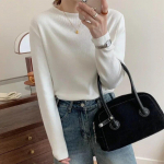 Soojad villased kampsunid 2023. aasta s&uuml;gis-talvised Korea mood, poolk&otilde;rge kraega pulloverid, naiste &uuml;hev&auml;rvilised &otilde;hukesed riided 29774 One Size orion i v&auml;rv