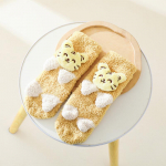 Baby Cartoon loomap&otilde;randa sokid vasts&uuml;ndinu sokid libisemiskindlad jalasoojendajad korallifliis kollane