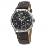 Orient Bambino versioon 8 klassikaline nahast rihmaga hall numbrilauaga automaatne meeste k&auml;ekell RA-AK0704N10B